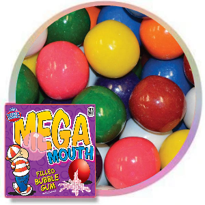Mega Mouth 2" Candy Filled Gumballs