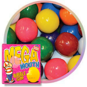 Dubble Bubble Mega Mouth 2" Unfilled Gumballs