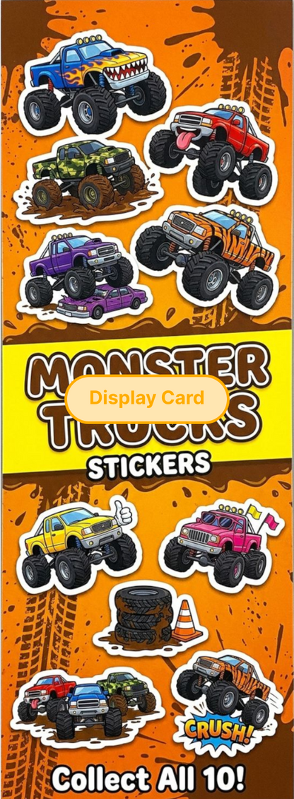 Display Card - Monster Trucks Stickers