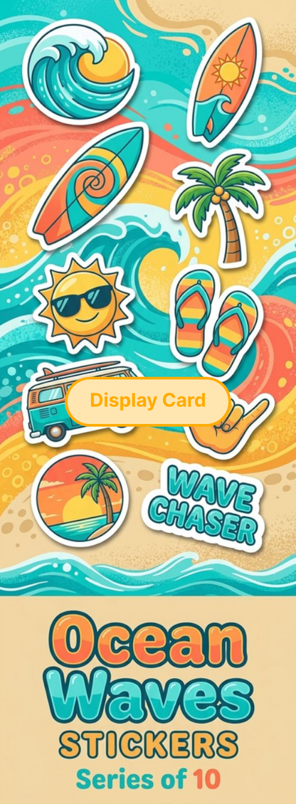 Display Card - Ocean Waves Stickers