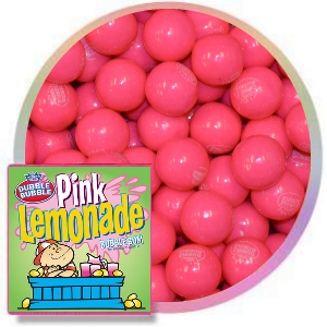 Dubble Bubble 1" Pink Lemonade Gumballs