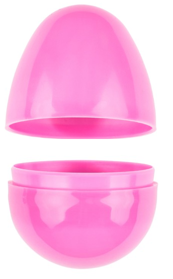 Large Plastic Pink Easter Eggs