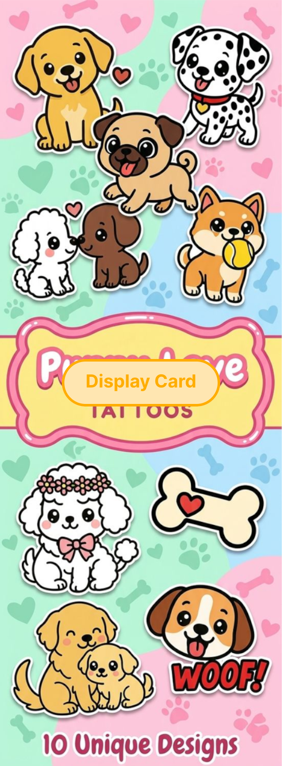 Display Card - Puppy Love Tattoos