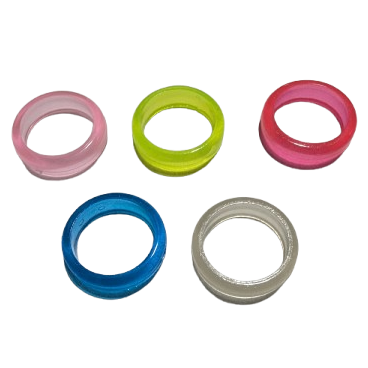 Colorful Clear Plastic Bright Rings
