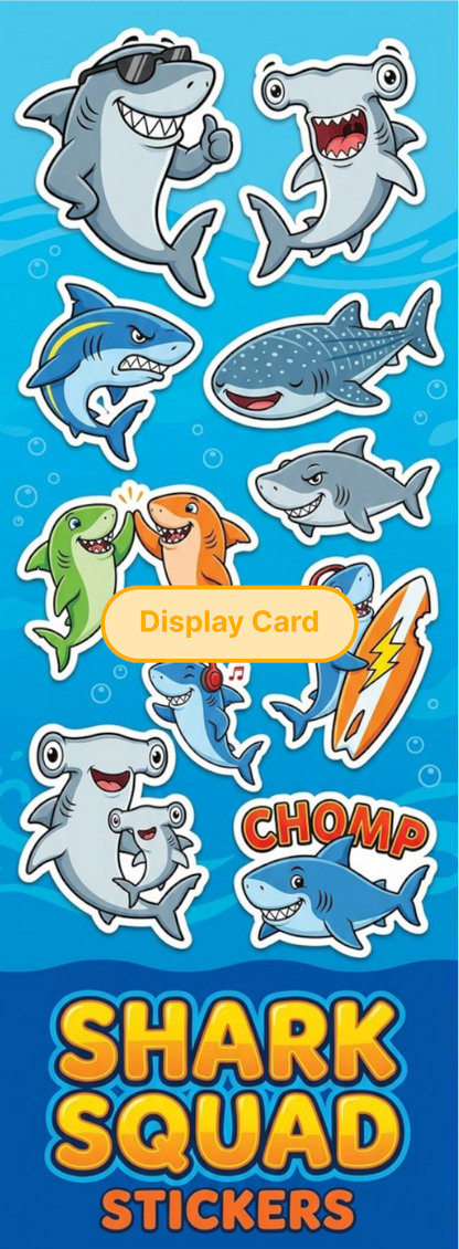 Display Card - Shark Squad Stickers