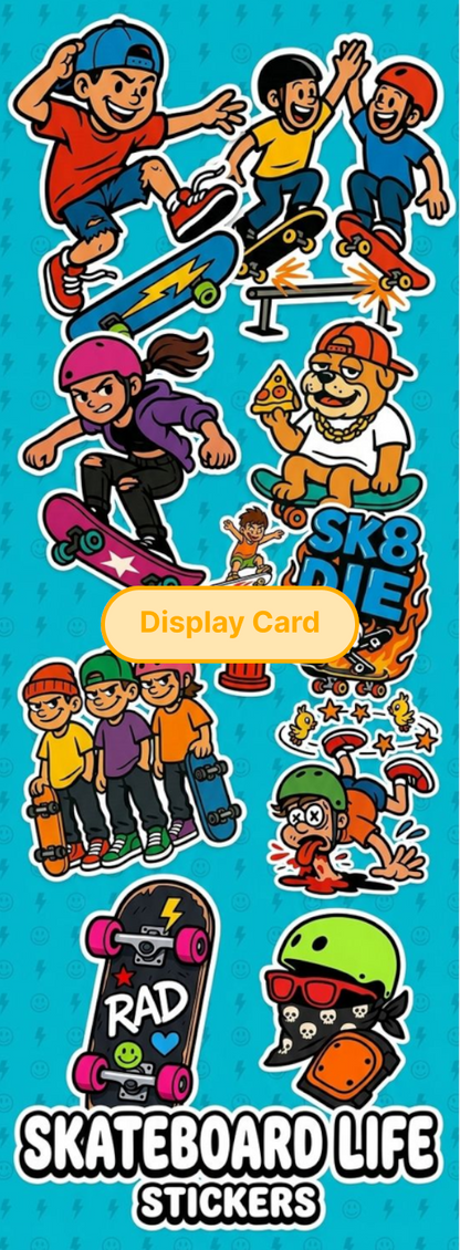 Display Card - Skateboard Life Stickers