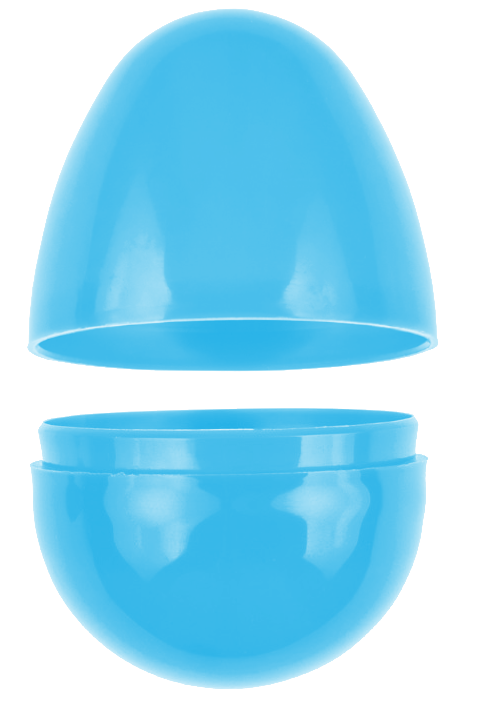 Large Plastic Sky Blue Easter Eggs