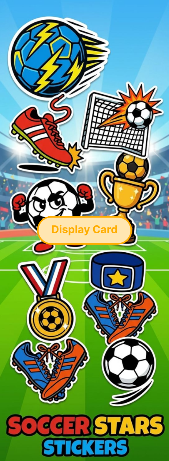Display Card - Soccer Stars Stickers