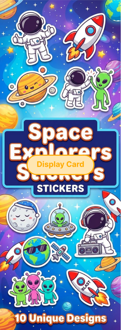 Display Card - Space Explorers Stickers