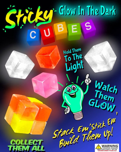 1" Sticky Cubes in Toy Capsules