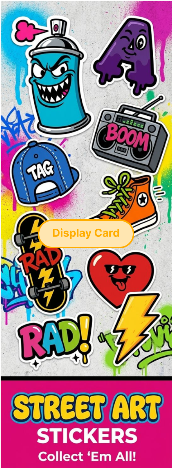 Display Card - Street Art Stickers