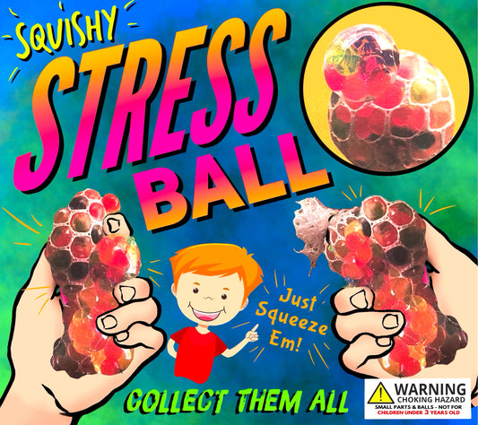 2" Stressballs in Nets in Toy Capsules