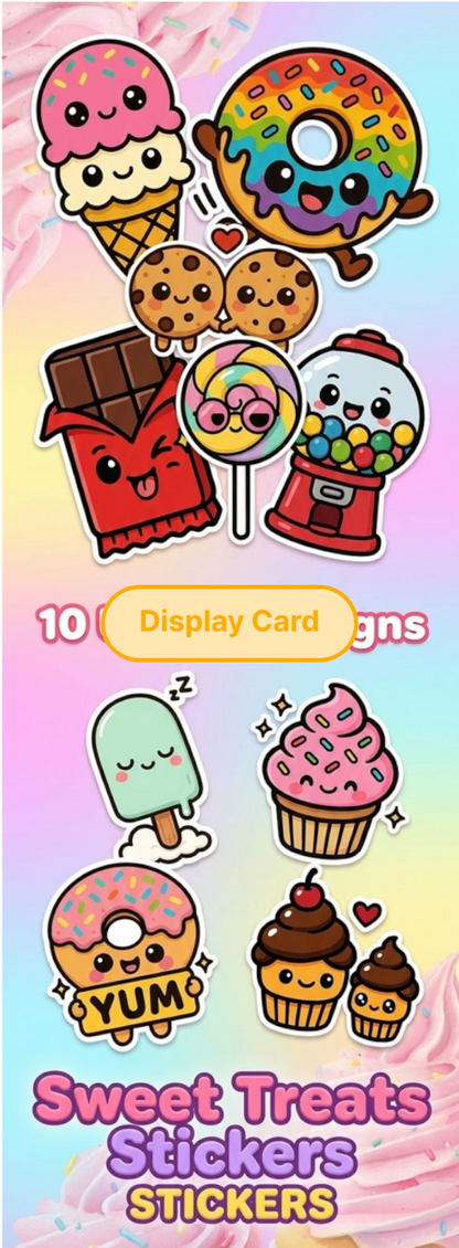 Display Card - Sweet Treats Stickers
