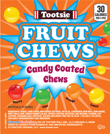 Tootsie Roll .5" Candy Coated Fruit Chews
