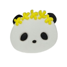 1" Cute Rubber Panda Rings